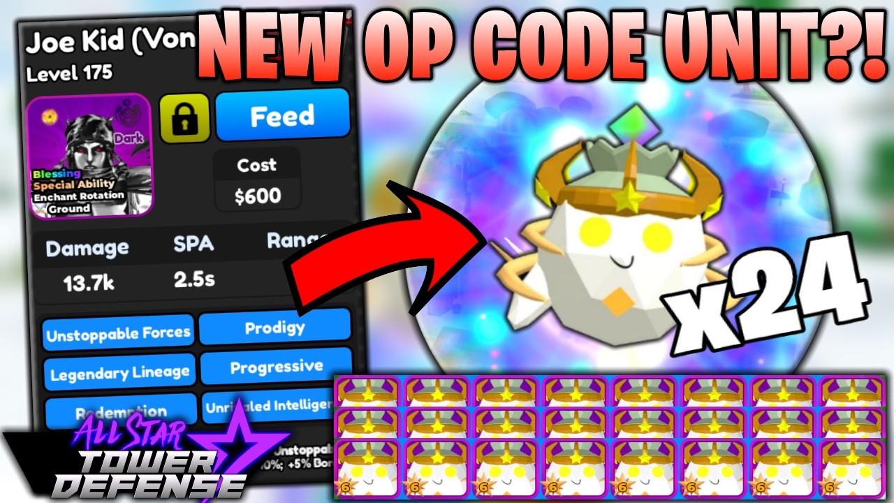 New OP Code Unit DESTROYED Extreme EXP Ticket Raid in All Star Tower Defense Roblox