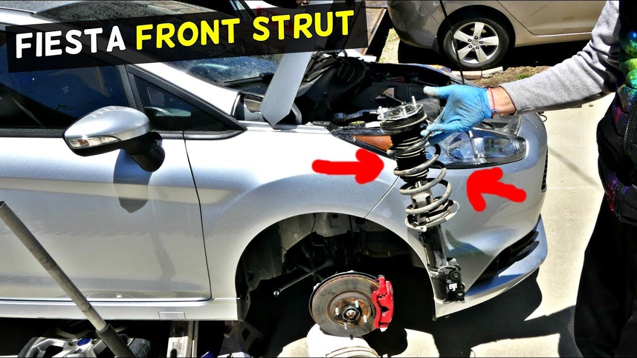 FORD FIESTA FRONT STRUT REPLACEMENT REMOVAL MK7 ST