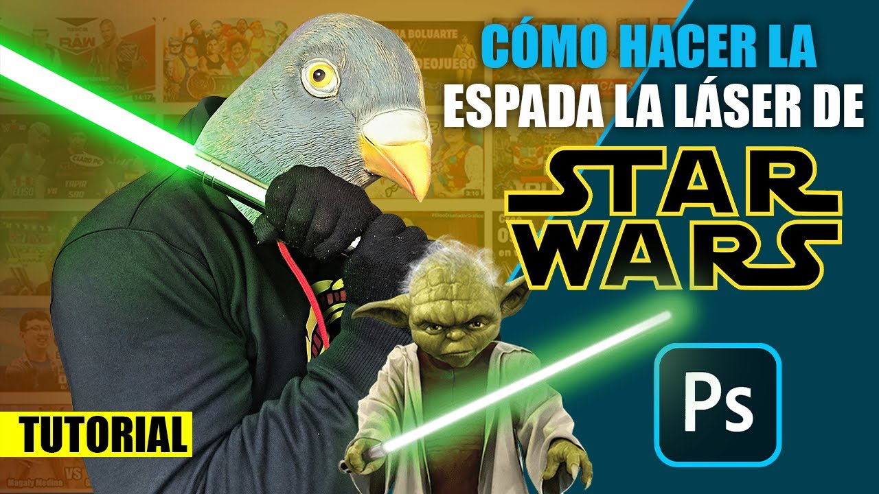 C&oacute;mo hacer la espada l&aacute;ser de Star Wars en Photoshop - A aprender con Eliso.
