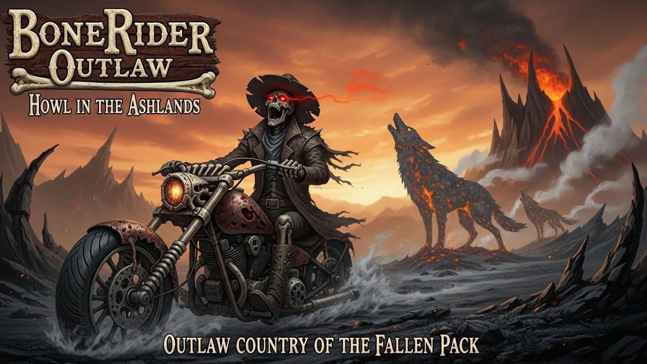 BoneRider Outlaw 🔥 Howl in the Ashlands 🐺 Outlaw Country of the Fallen Pack