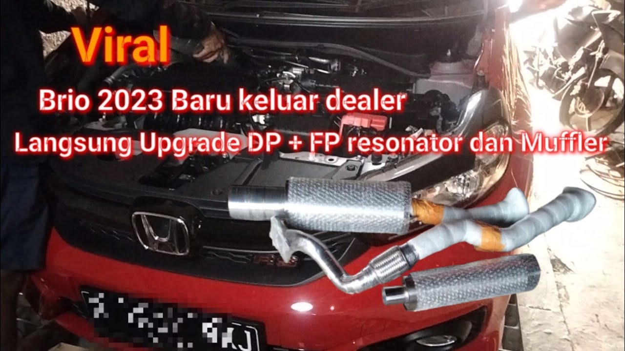 Ceksound dan Tutorial lepas dan pasang Downpipe pada Brio 2023 manual