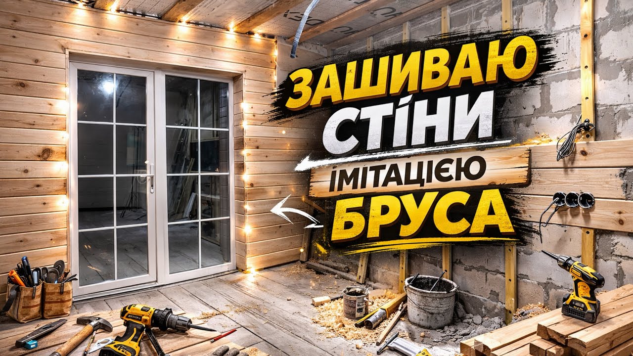 🔥 ІМІТАЦІЯ БРУСА: ЗАШИВАЮ ВІДКОСИ! РЕЗУЛЬТАТ ВРАЖАЄ