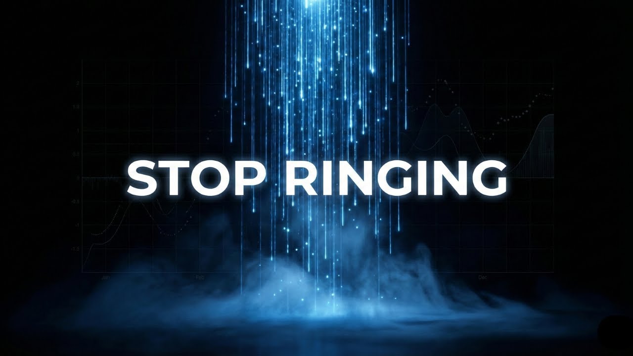 Stop Ringing Instantly   Powerful Waterfall + Violet Noise   Tinnitus Relief OLED Black