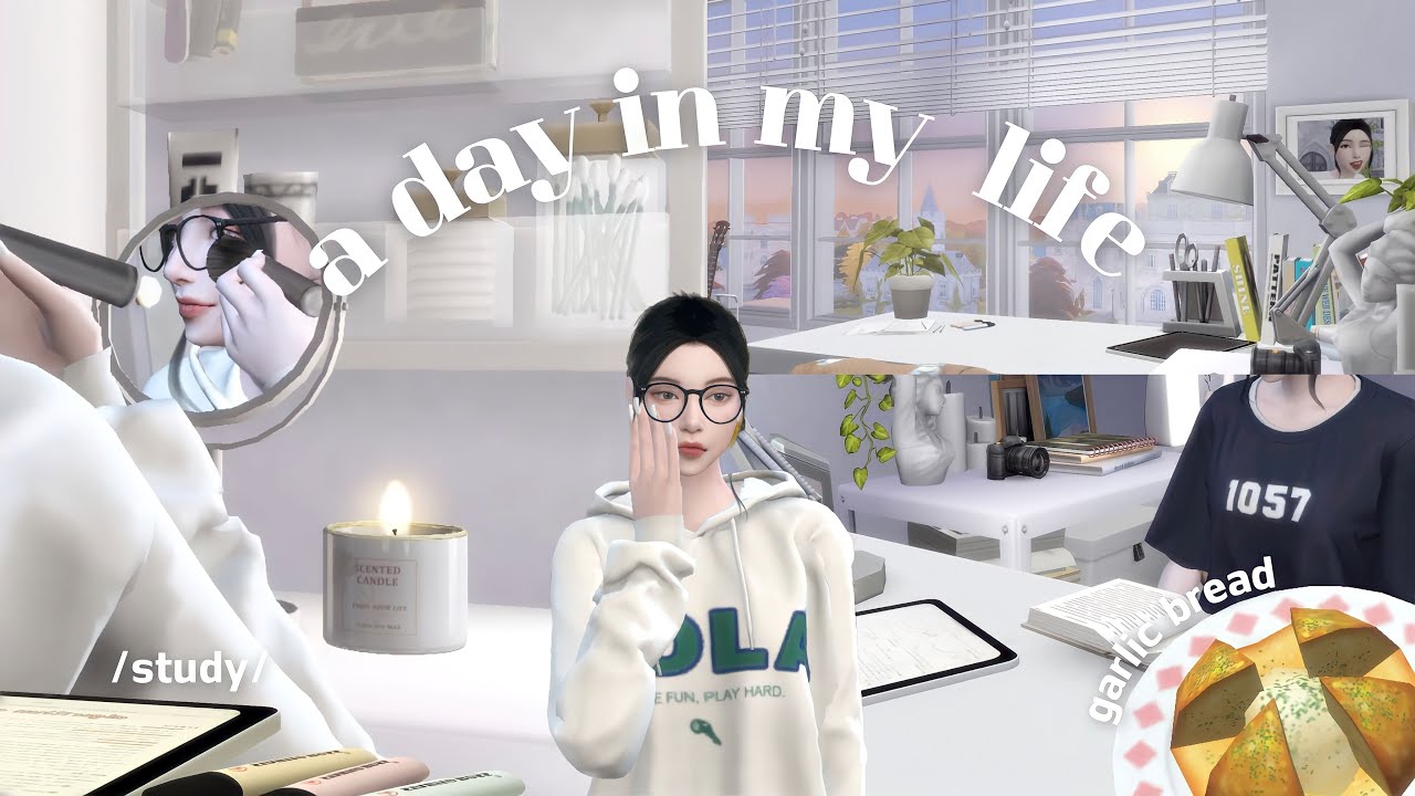 [ Sims 4 Vlog ] /uni/   ͜ʖ *·˚📓🖇️ a day in my life at Britechester