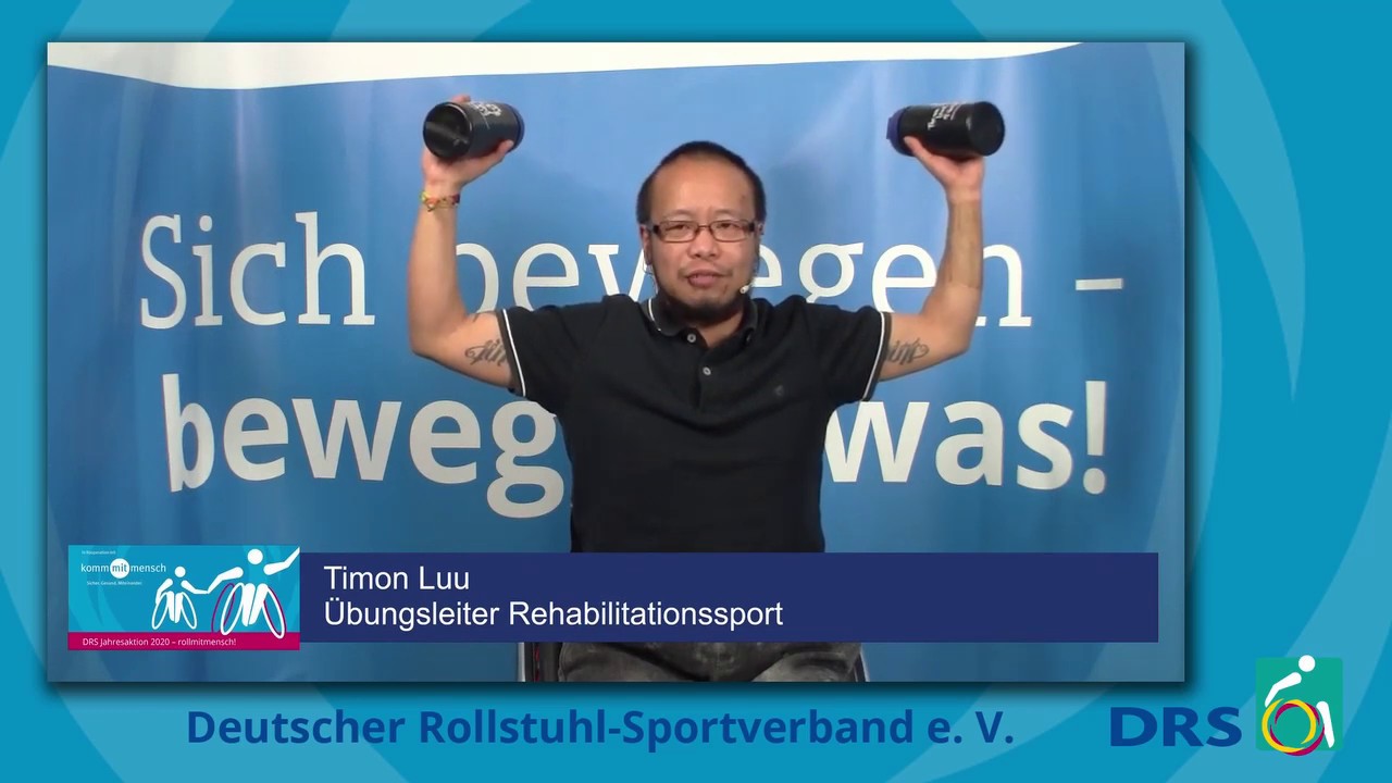 DRS Home-Workout für Rollstuhlfahrer*innen - Teil 1: Fitnesstraining mit Gewichten