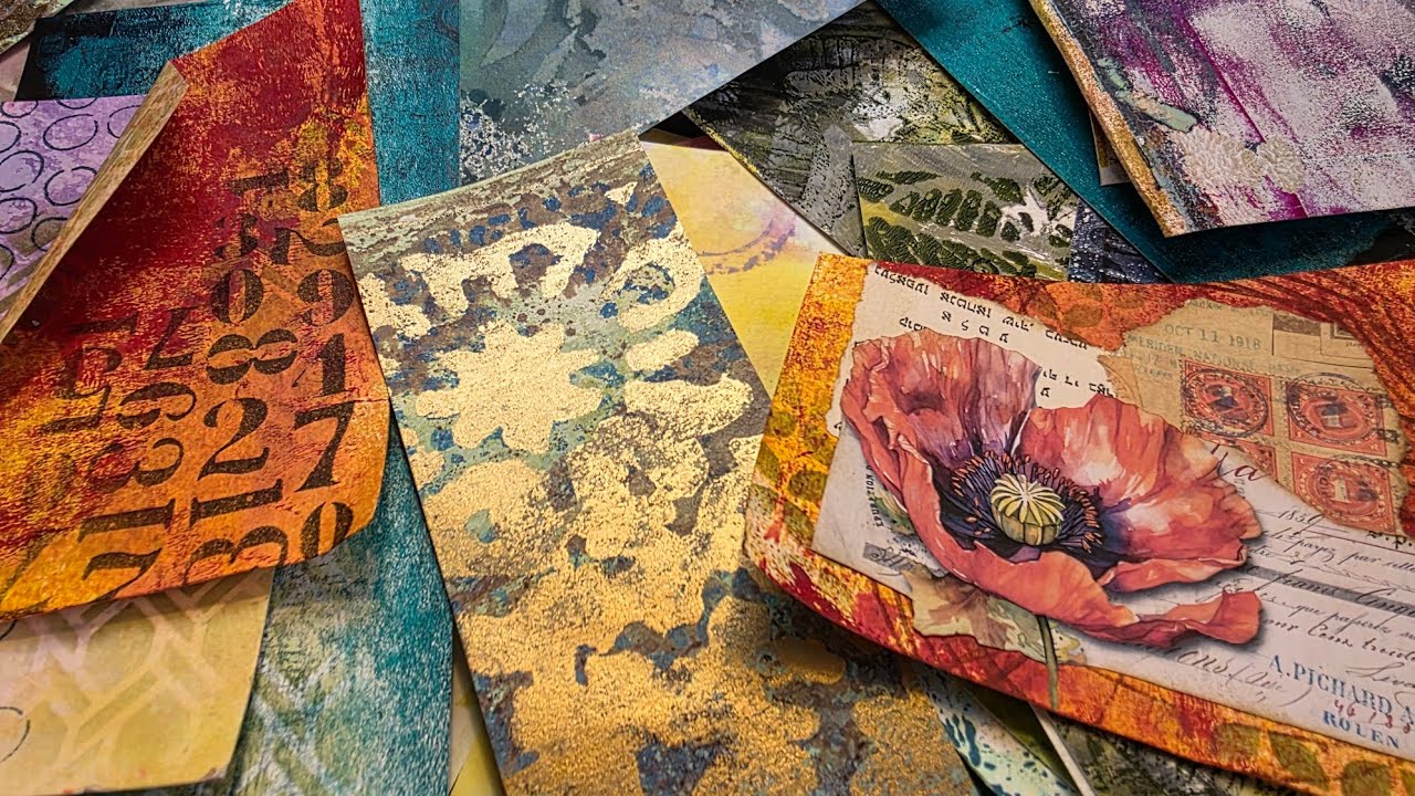 Sorting and cutting gelplate prints 