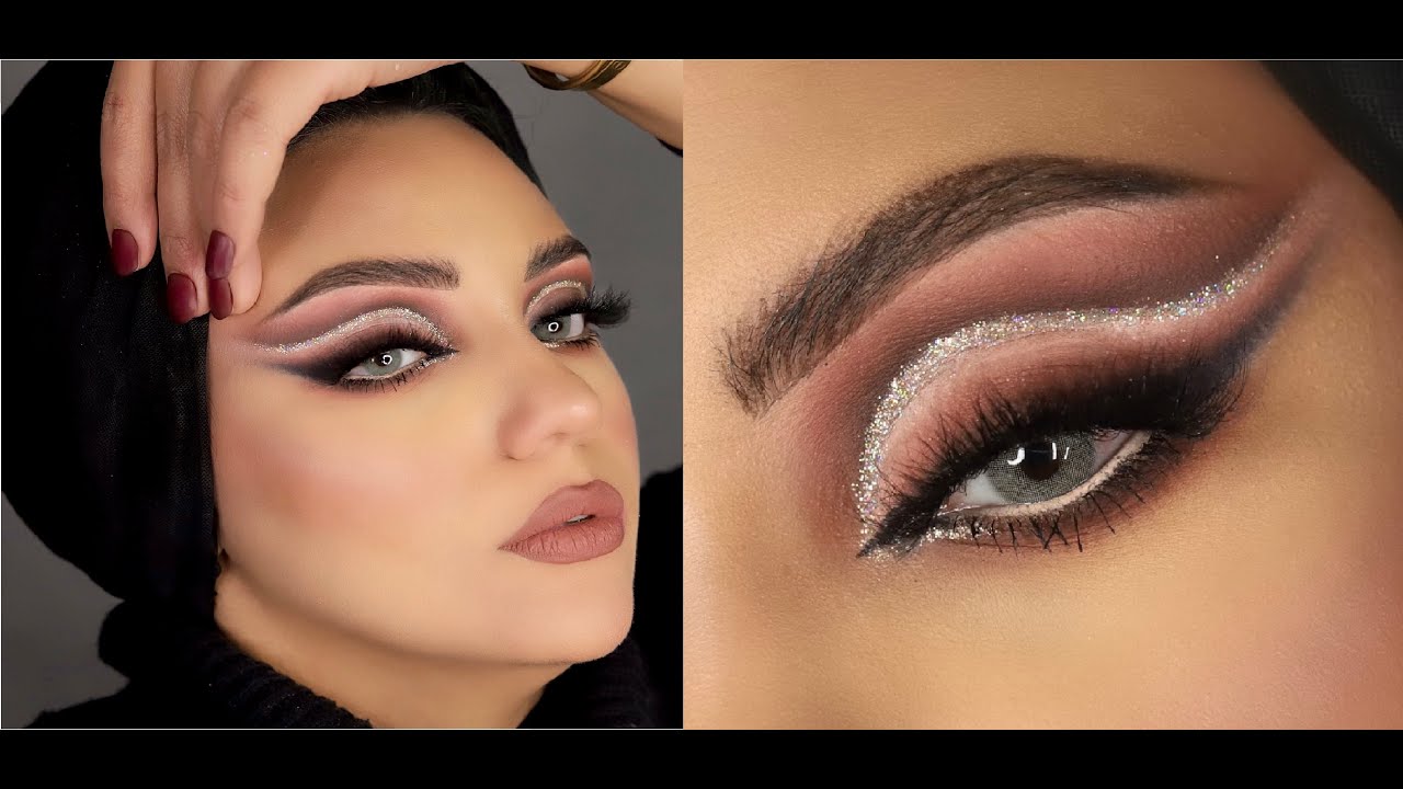 Smoeky Glitter Cut Crease || Hadeer Nabil || ميكب كت كريس سموكي مع جليتر
