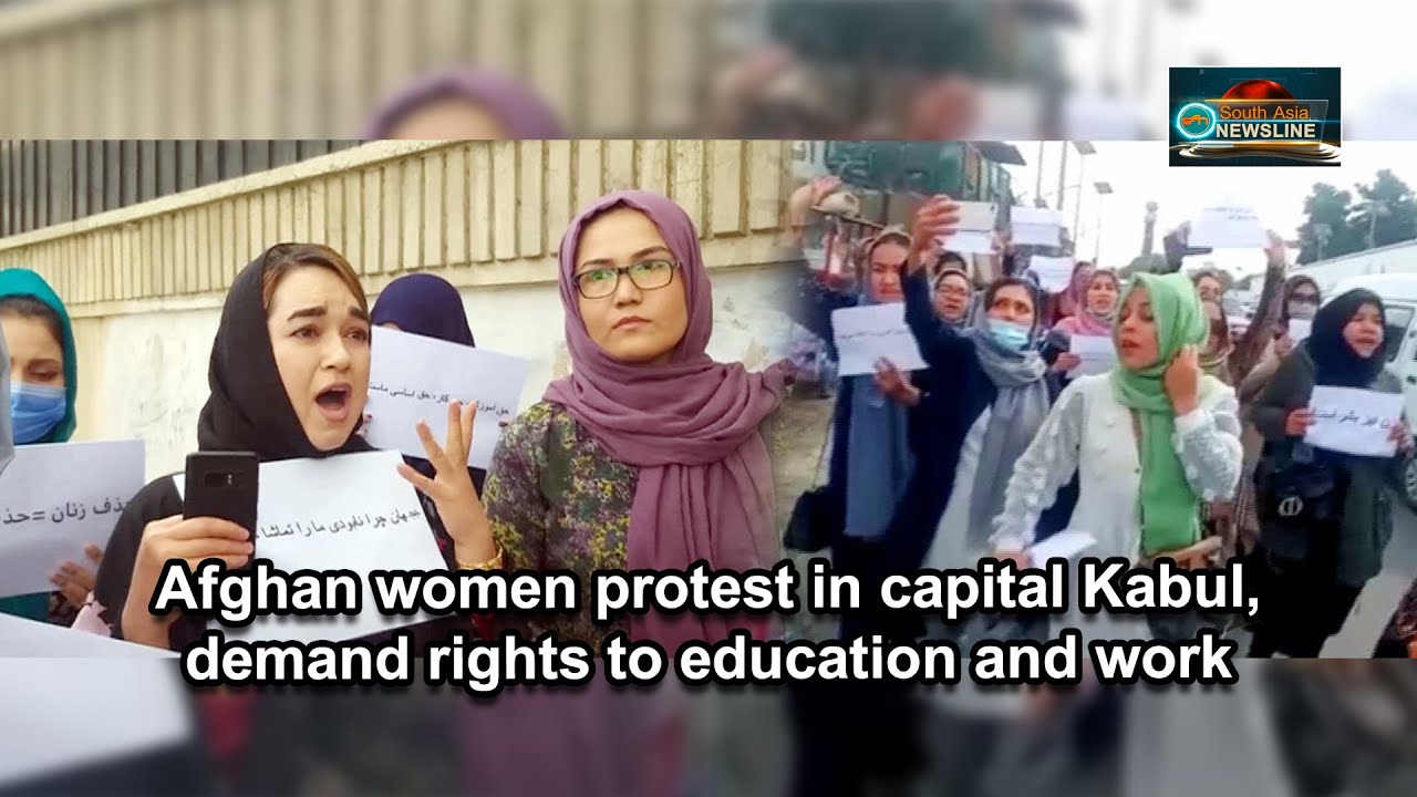 Afghan women protest in capital Kabul, demand rights to education and work