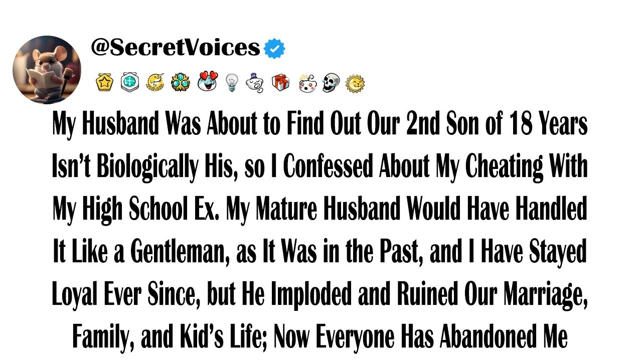 My Husband Was About to Find Out Our 2nd Son of 18 Years Isn’t Biologically His, so I Confessed A...