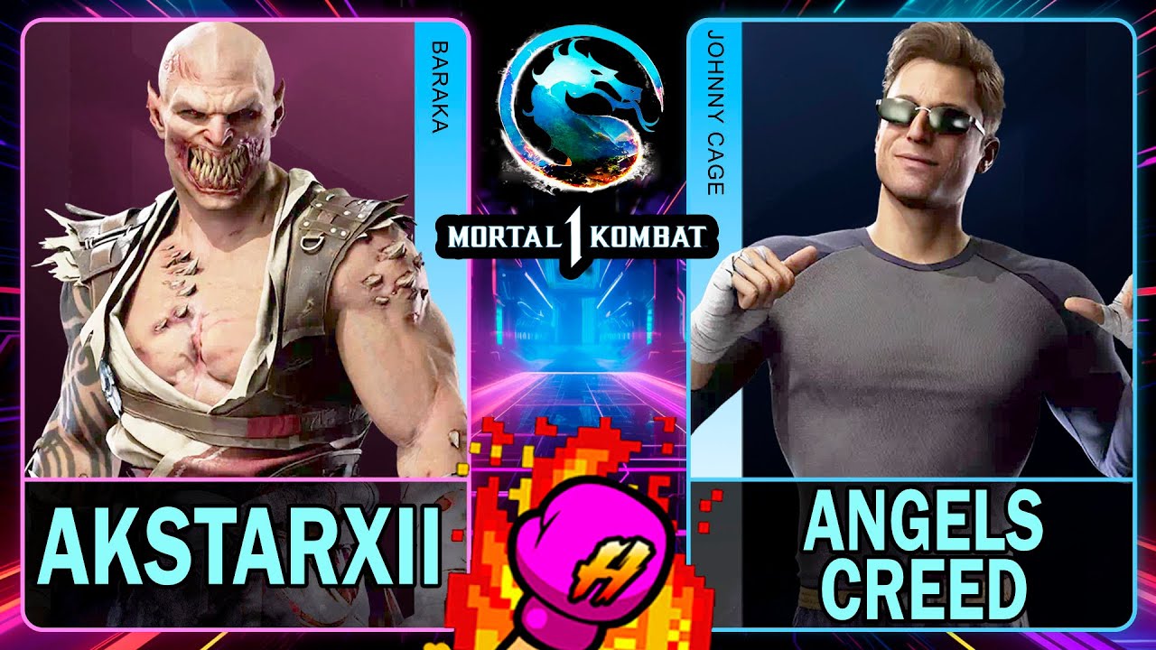 MK1 AkstarXII (BARAKA) VS Angels Creed (JOHNNY CAGE)🥊Mortal Kombat 1 🥊4K 60ᶠᵖˢ