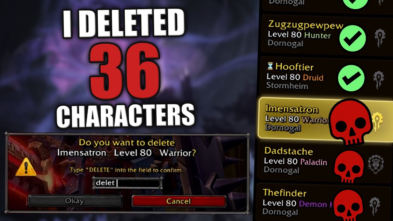 Я УДАЛИЛ 36 персонажей! | Как я стал создателем контента WoW