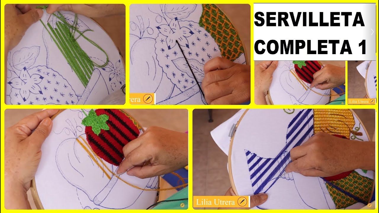 A que no has visto estas 4 puntadas en FRUTAS 🌻 Hand embroidery | EASY EMBROIDERY