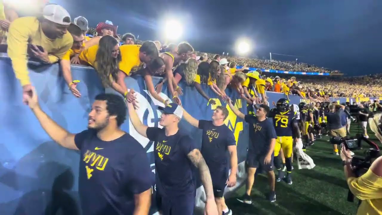 WVU Football Pitt Postgame Celebration 9/13/25