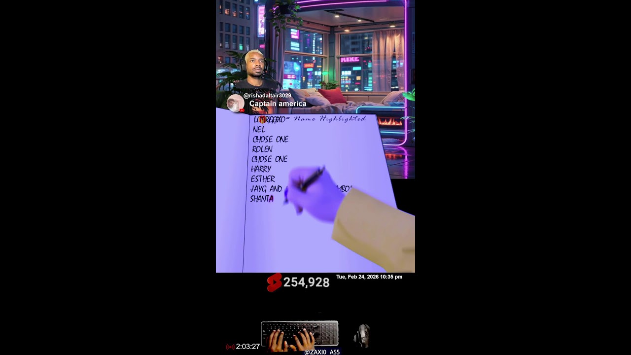 📖 Typing Names LIVE