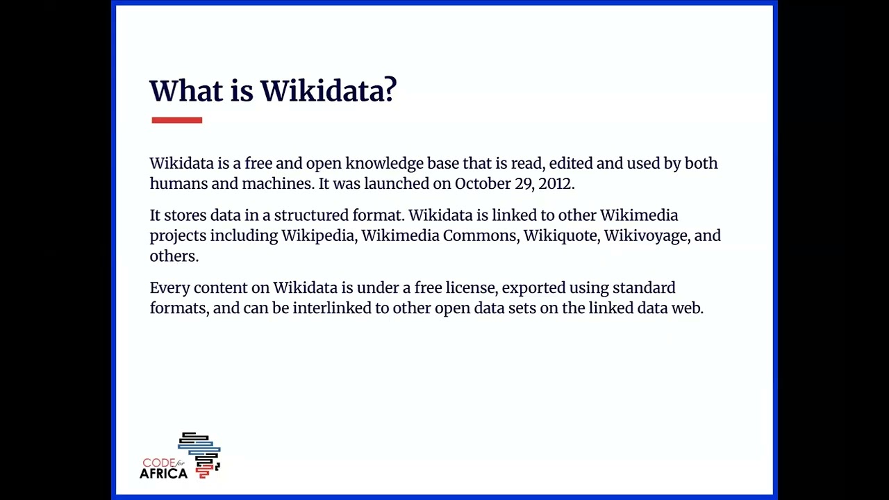 Introduction to Wikidata