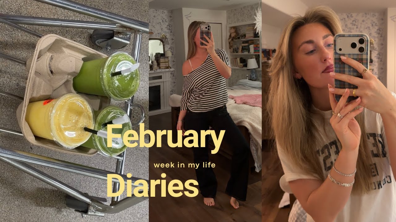 iPhone vlog diaries pt 5 | coffee shop days, grocery shopping, workouts & February resets ☕️🛒🤍