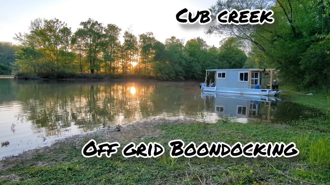 #87 ATAP... Sn2 Ep33 Cub Creek, Spring Sprung on the Tennessee River, we move the houseboat off-grid
