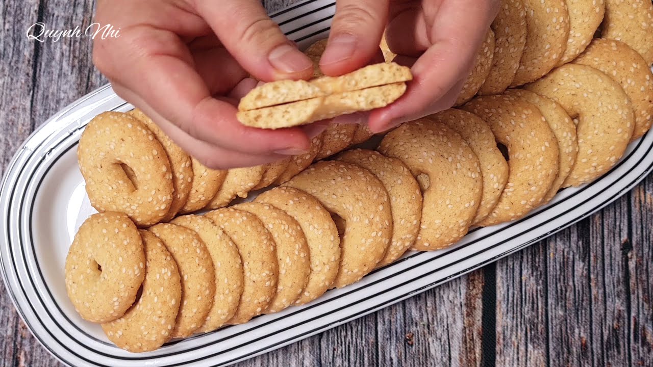Cách làm BÁNH QUY MÈ béo ngậy thơm ngon ai cũng đều thích | Sesame Cookies