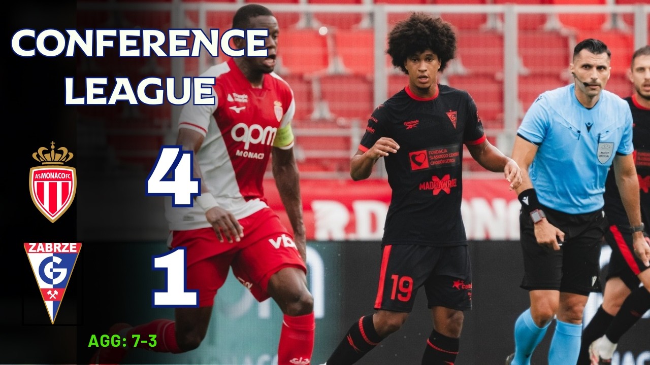 Monaco - Gornik Zabrze | 4-1 (AGG:7-3) | Highlights | Conference League 2026-27 | monaco gornik