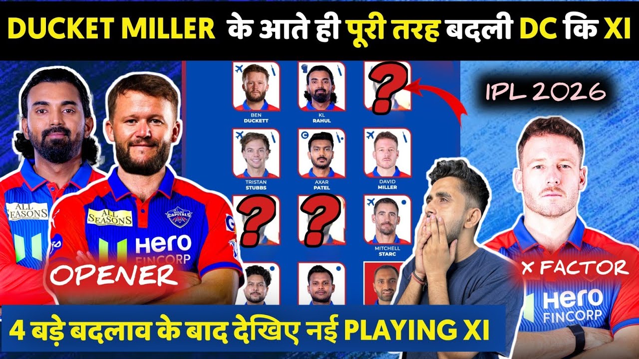 IPL 2026 - Delhi Capitals new Playing11 after Auction | 4 Big New players | New openers 