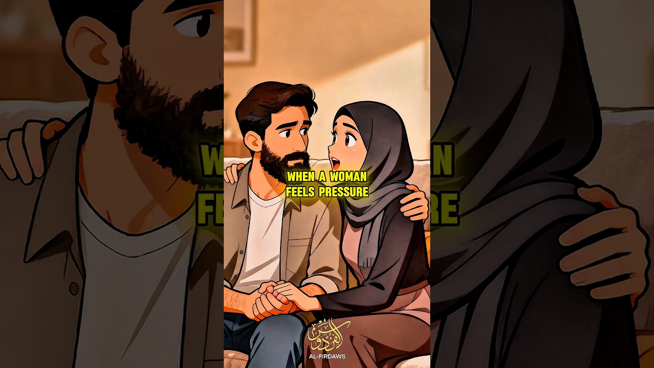 The difference between man and woman when stressed🤔#muslim #nikah #marriage #islamic_video #couple