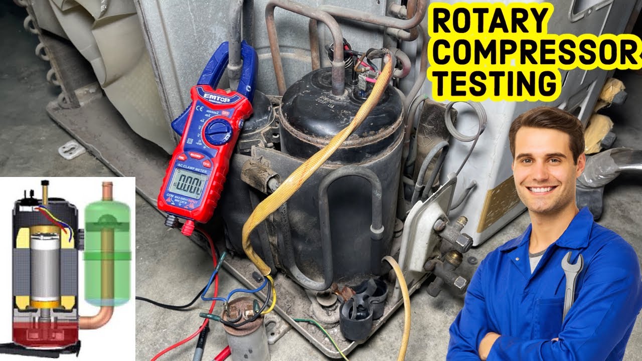 How to testing a rotary compressor any split AC