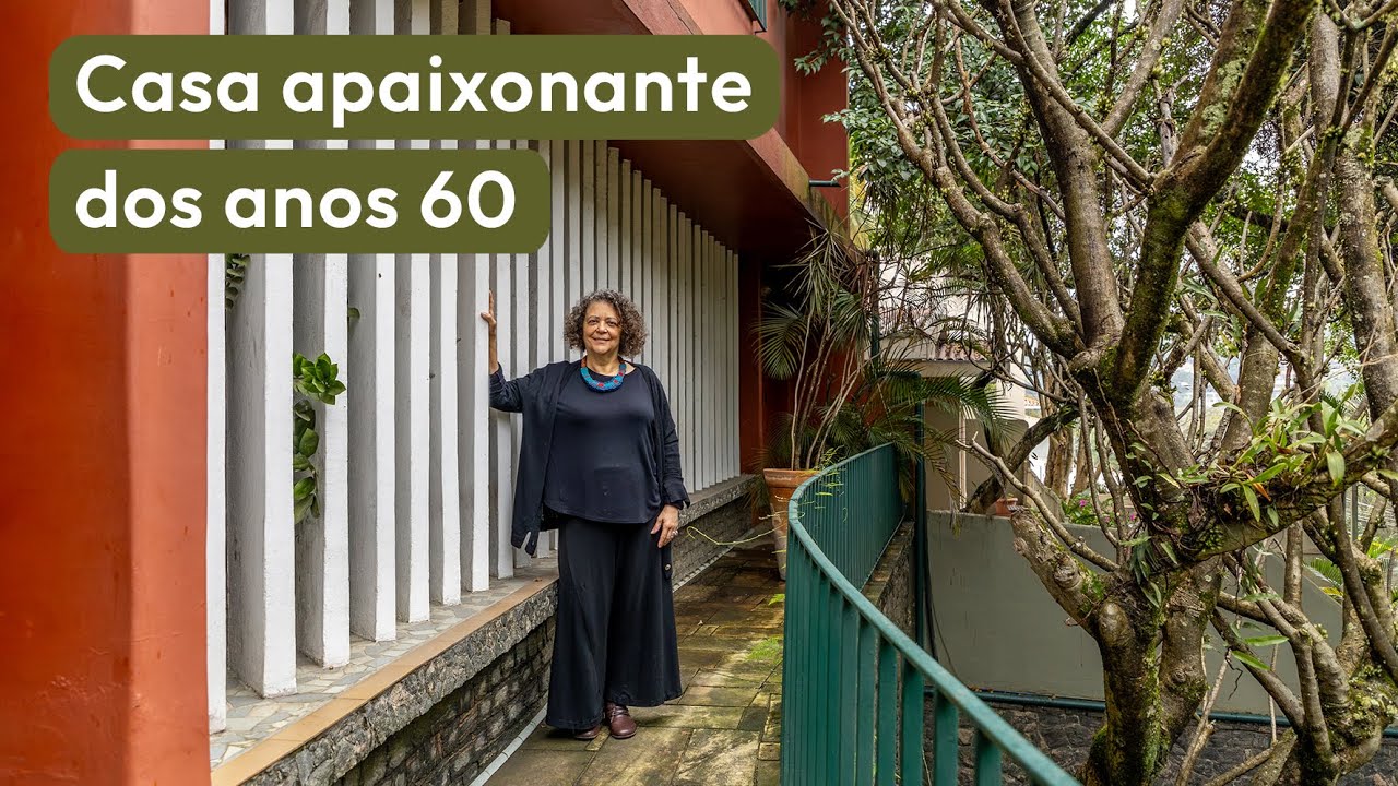 CASA DOS ANOS 60 COM HISTÓRIA PRA CONTAR | Fachada de brise-soleil e decoração afetiva