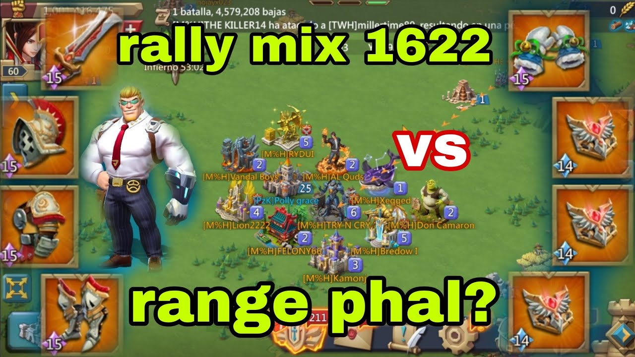 Guild M%H COMING for my trap | Rally Mix 1622  vs Range phal | Rescue rally |  #lordsmobile  #f2p