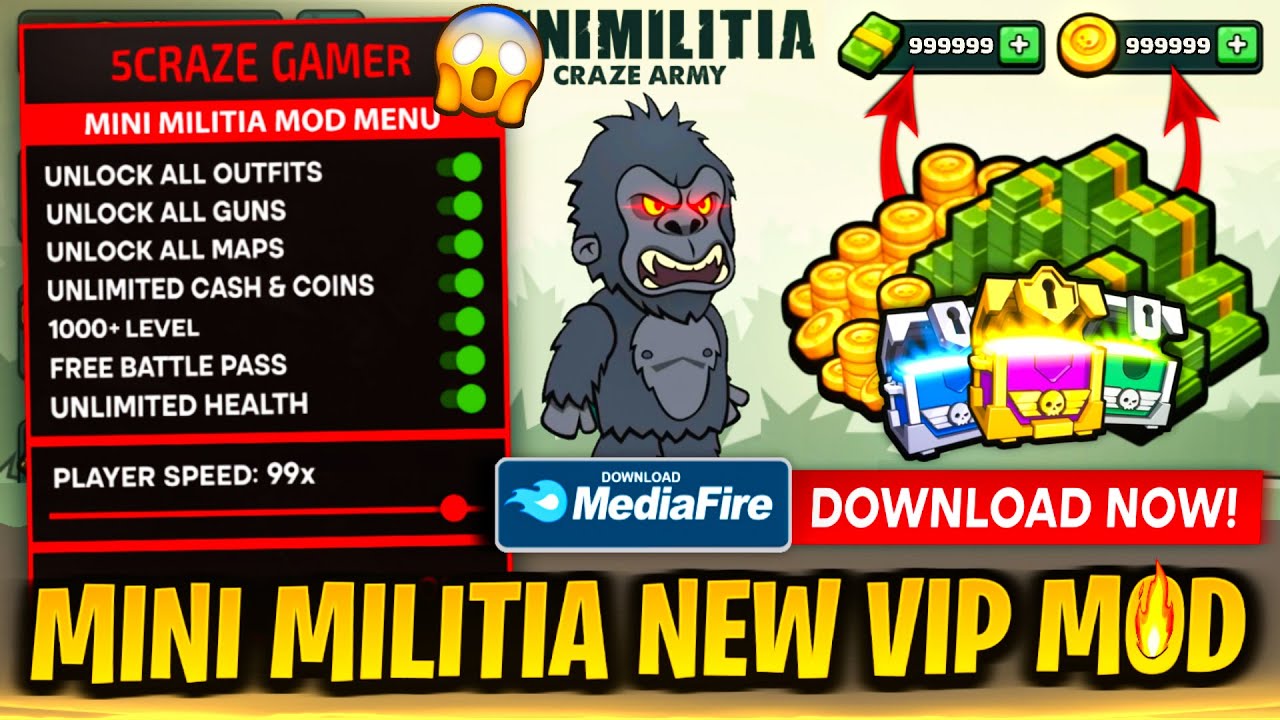 Mini Militia Mod Menu V5.5.3 - Unlimited Cash & Coins | Mini Militia Mod Apk 2024