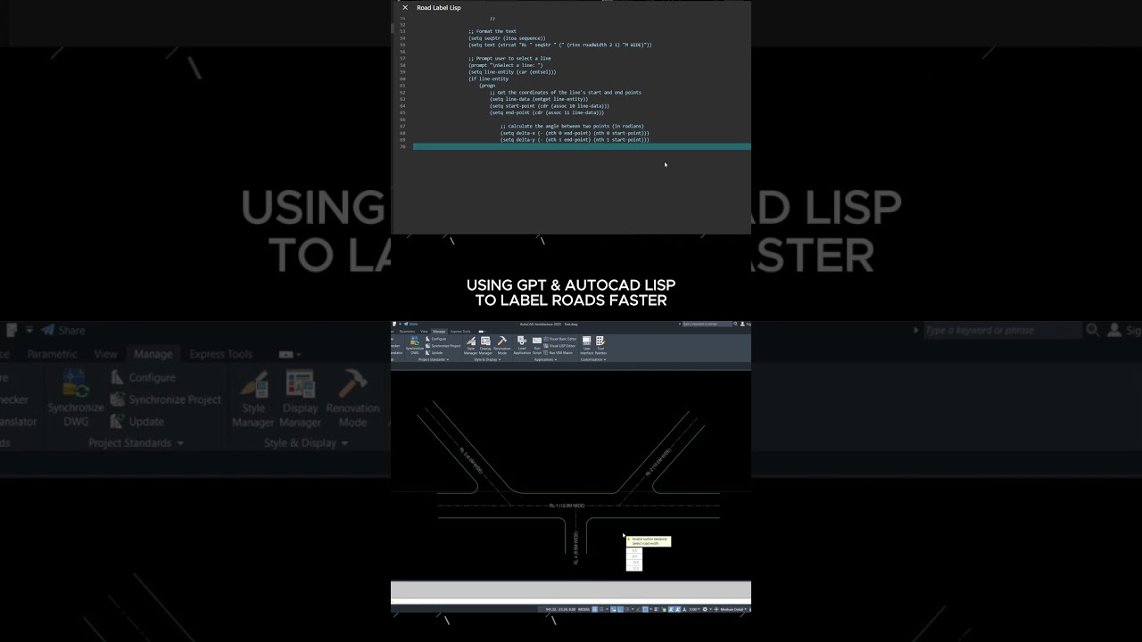 ROADNUMBERING (RNL) AUTOCAD LISP