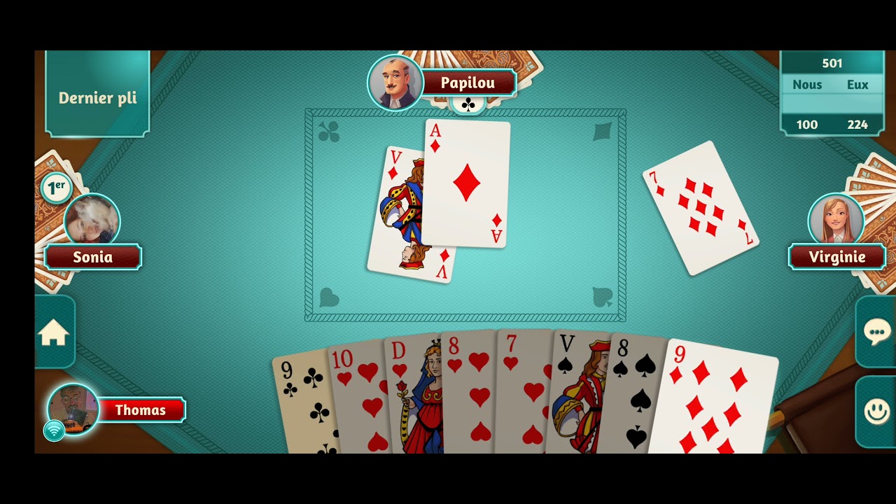 partie Belote #débutant ♦️♠️♥️♣️