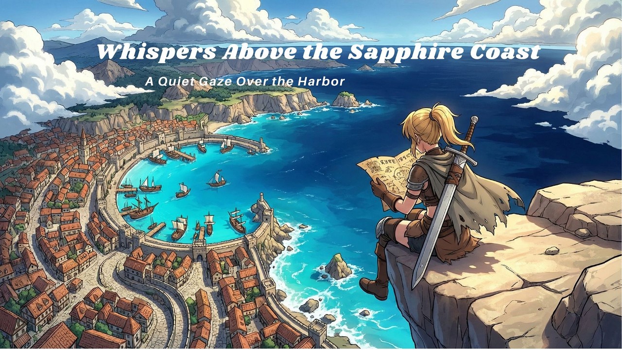 Whispers Above the Sapphire Coast 🌊✨ | A Quiet Gaze Over the Harbor