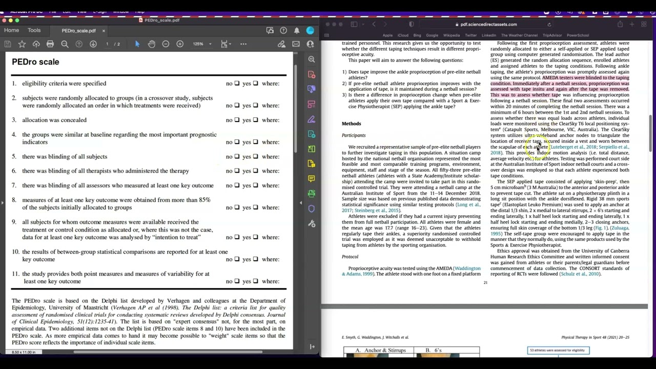 How to score using the PEDro