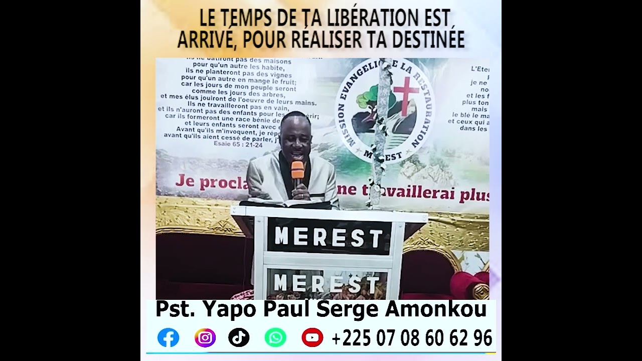 LE TEMPS DE TA LIBÉRATION EST ARRIVÉ, POUR RÉALISER TA DESTINÉE INTEGRALITE