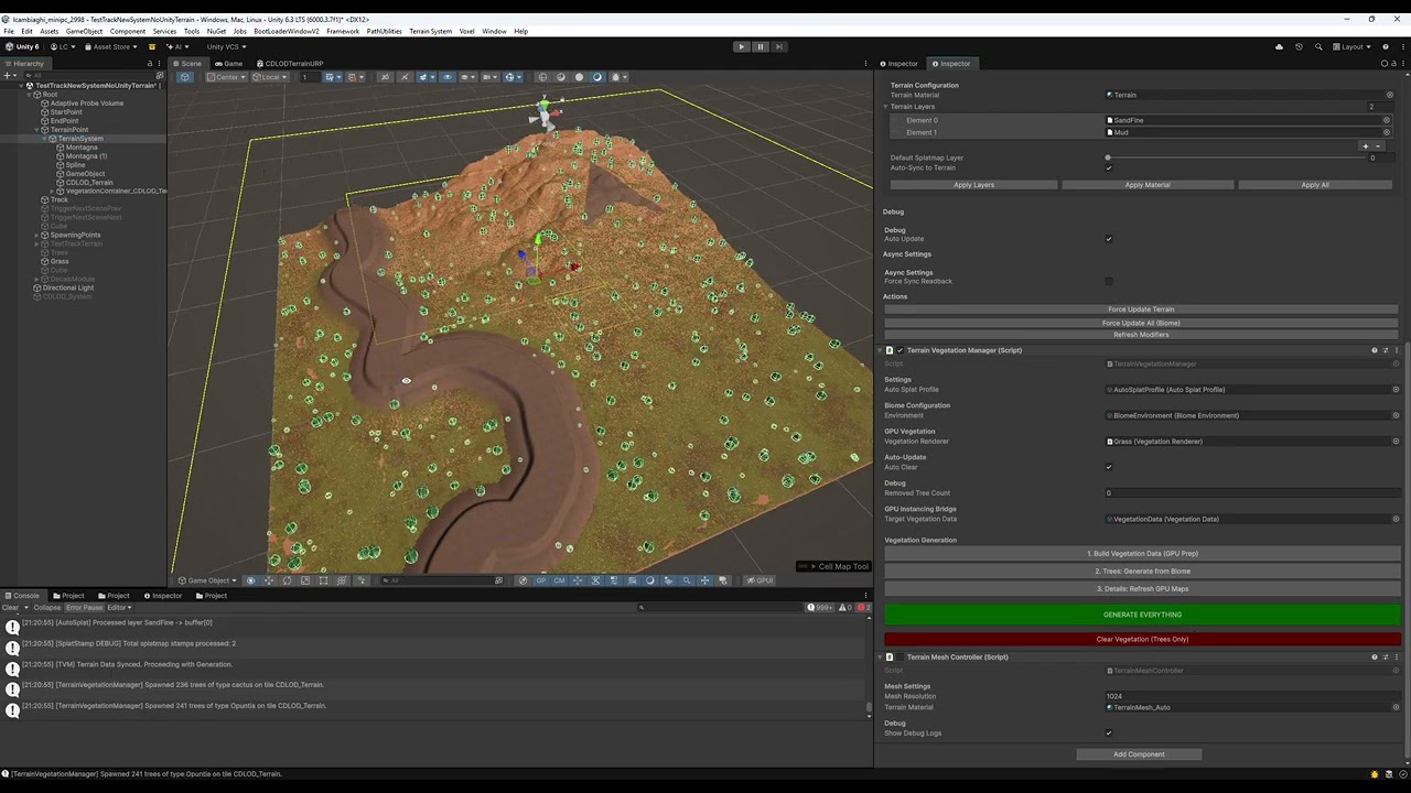 Grass/Vegetation Engine...early stage CDLOD terrain integration