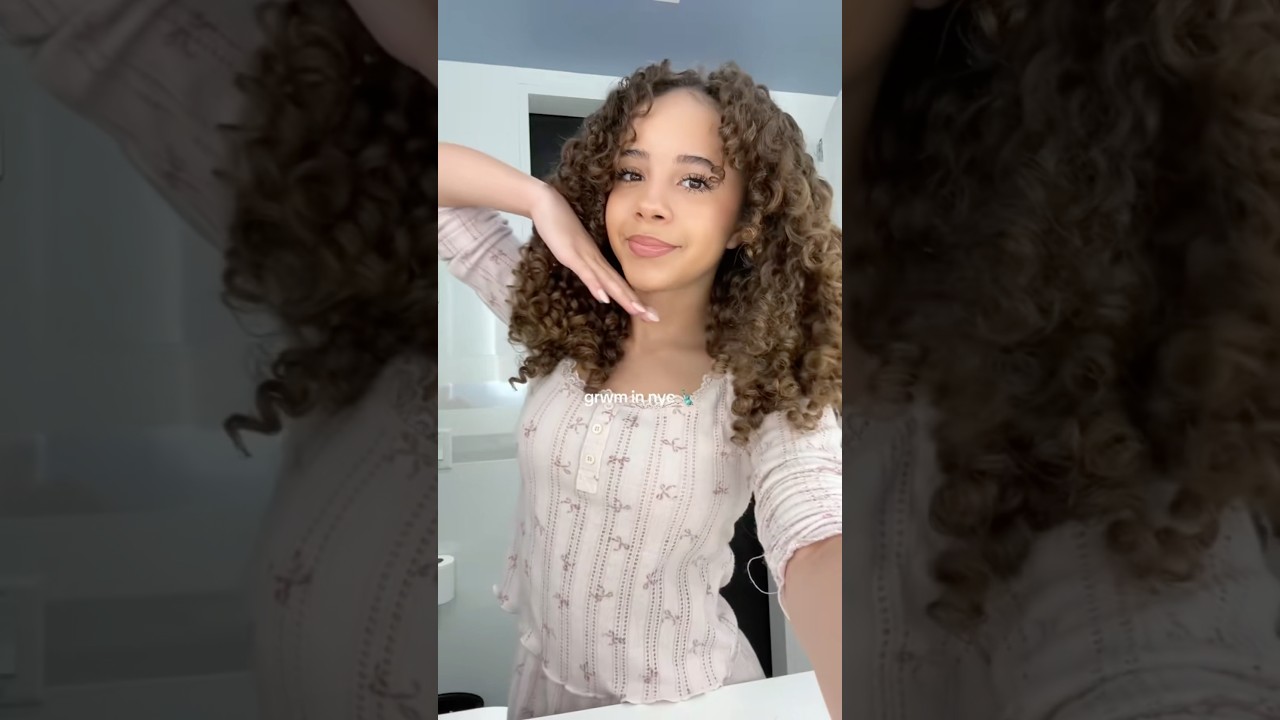 grwm in nyc #pinkgirl #grwm #makeup #curlyhair #aesthetic
