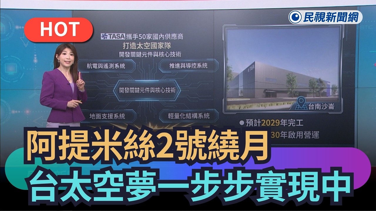 【熱搜新聞】阿提米絲2號繞月　台灣太空夢一步步實現中｜民視新聞｜