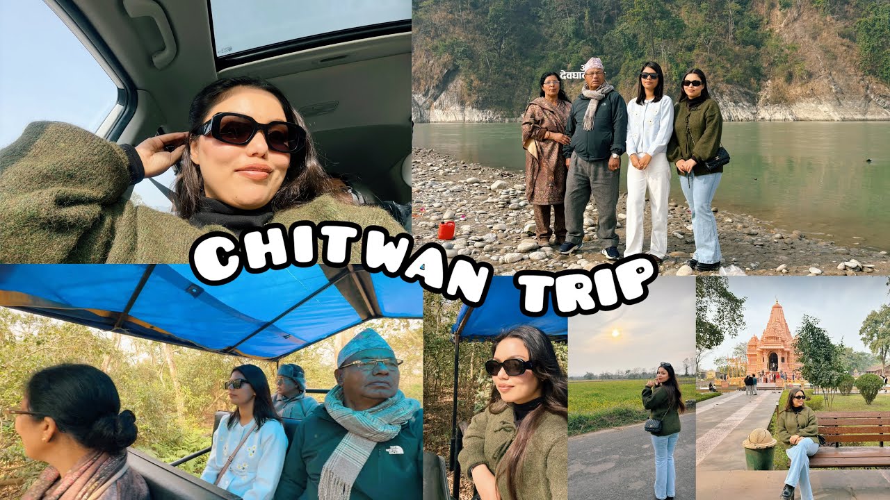 A day trip to Chitwan | My first video |Sauraha | Jungle safari | Shashwat dham | Meghauli |