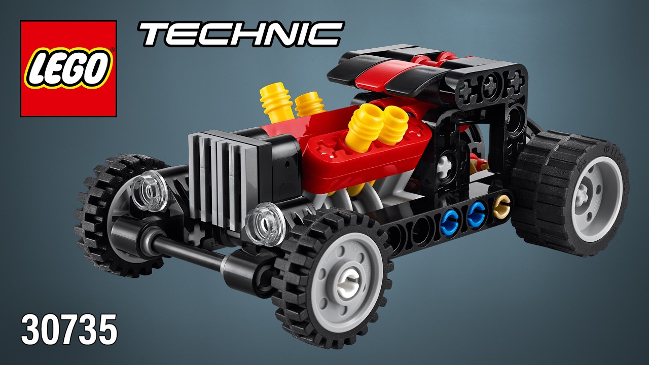 LEGO Technic Хот-род (30735) [83 детали] Пошаговая инструкция по сборке @TopBrickBuilder