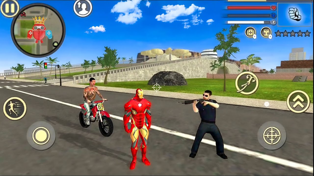 Iron Rope Hero Vice Town City - Fun at NY City - Android Gameplay