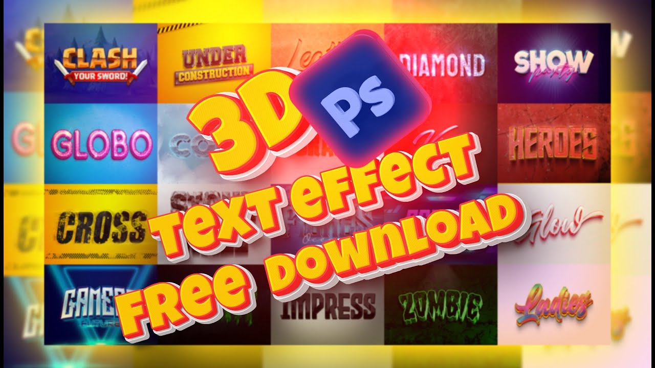 🔥😍Step-by-Step Guide to Free 3D Editable Text Effects in Photoshop!😘