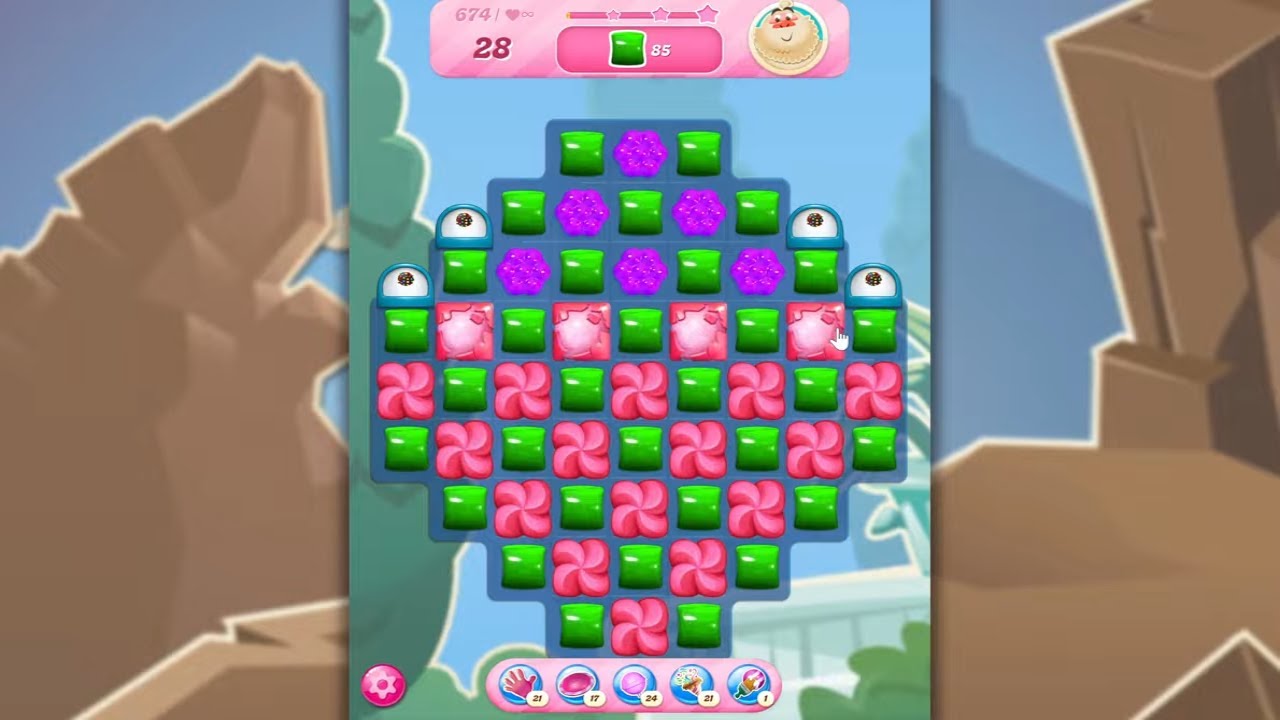 Candy Crush Saga LEVEL 674 NO BOOSTERS&nbsp;(new version)🐟☑️
