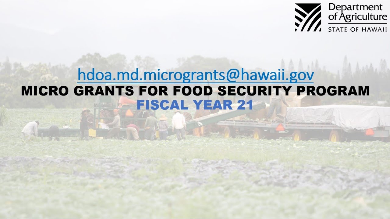 Micro-Grant Food Security Program  FY21 Zoom presentation