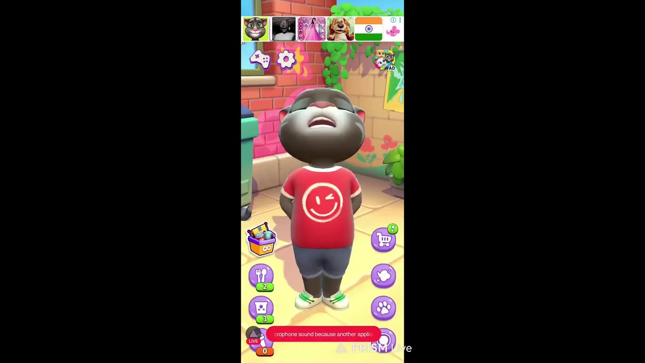 talking tom live #talkingtom #talkingtom2 #trending #live #funnycat satisfying