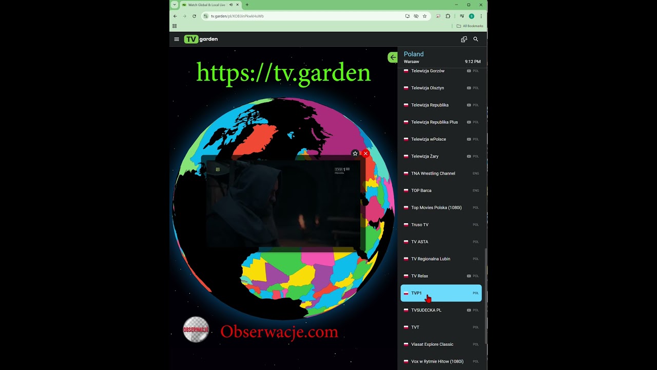 Darmowa telewizja dla wszystkich - www.tv.garden i aplikacja na telefon &bull; Obserwacje.com - (236)