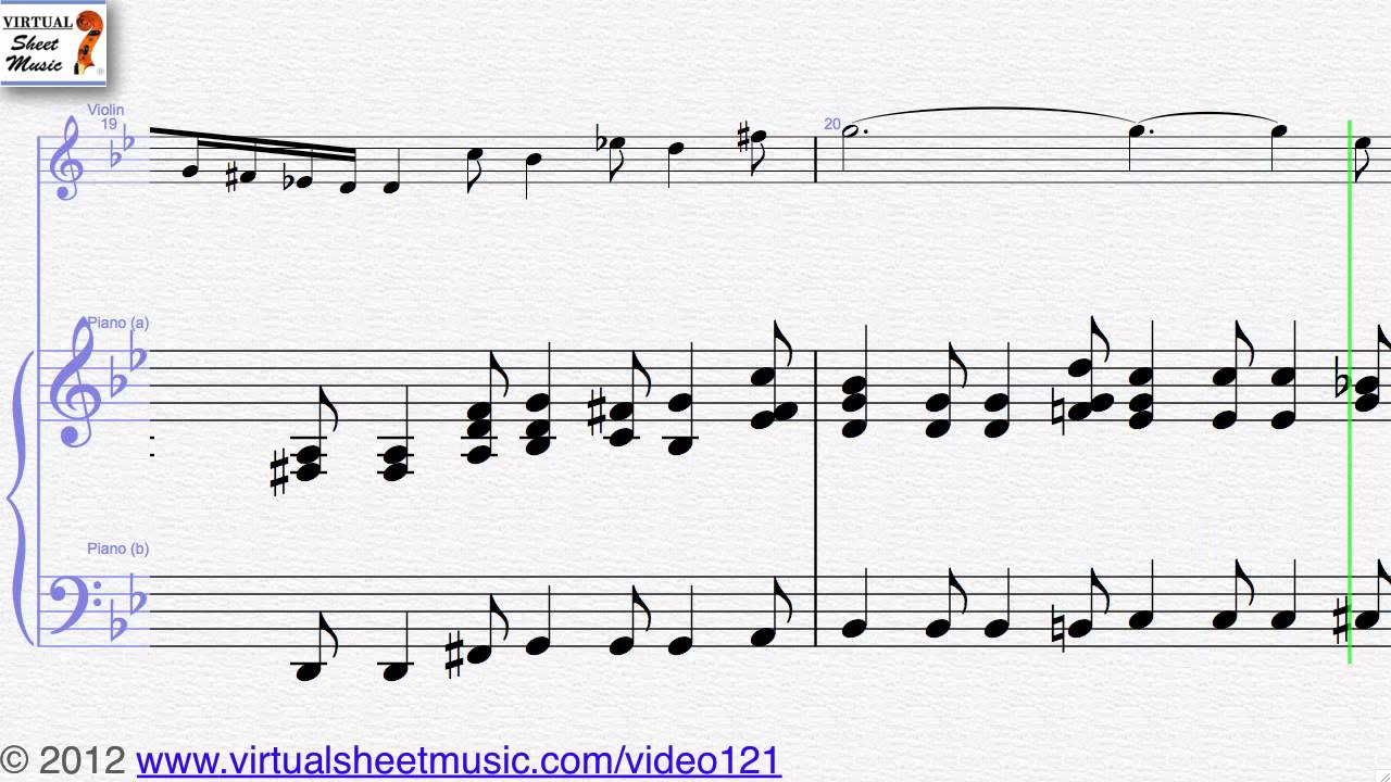 Giuseppe Tartini's Devil's Trill Sonata violin and piano sheet music - Video Score