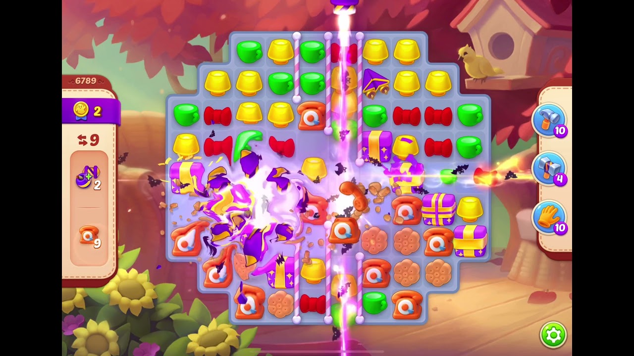 HomeScapes Level 6789 no boosters (18 moves)