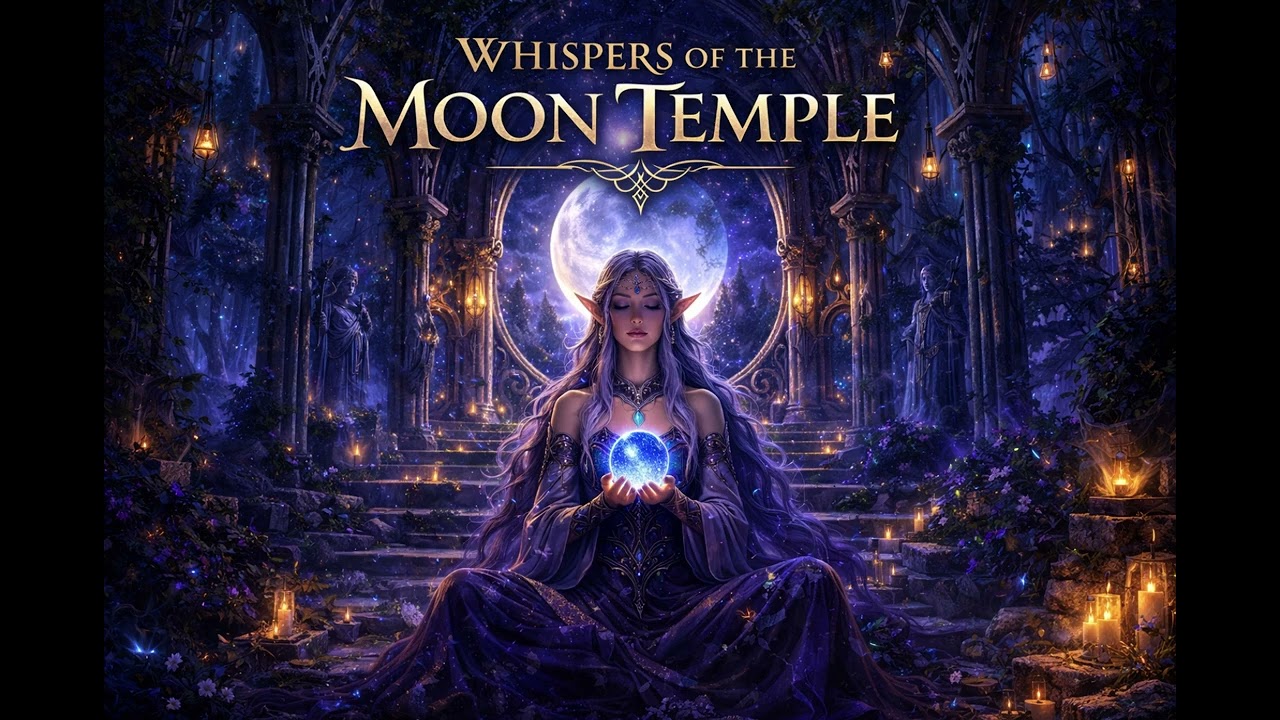 Moonlit Elven Forest 🌙 Night Elf Fantasy Ambient Music | Mystical Forest Soundscape