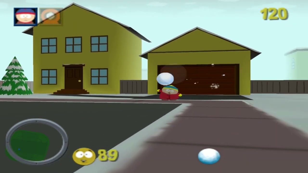 Throwing Snowballs at Eric Cartman -South Park N64