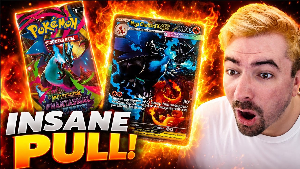 Вытащил Mega Charizard X EX SIR из Pok&eacute;mon Phantasmal Flames